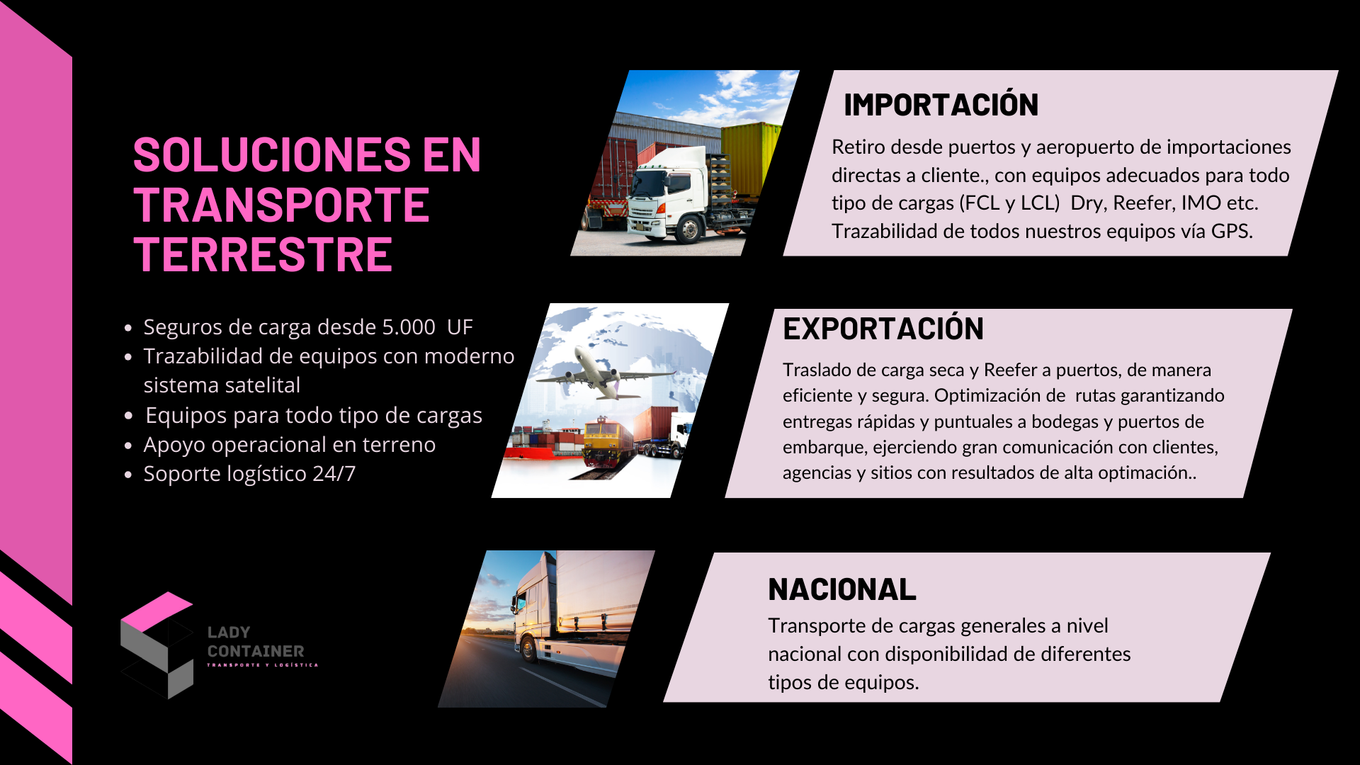 logistica transporte carga camiones servicios soluciones terrestre barco